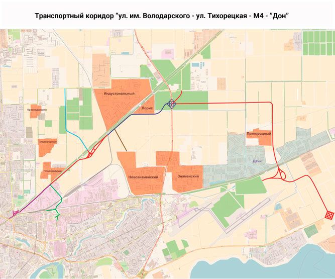 Проект новой дороги от Новознаменского до Тихорецкой